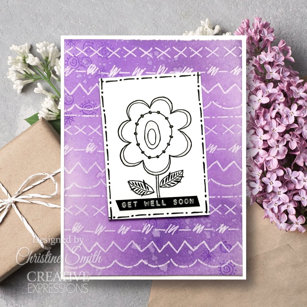 Woodware Petal Doodles Happy Soul Clear Stamps (JGS856) (OUTLET)