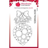 Woodware Big Bubble Bauble Best Wishes Clear Stamps (JGS814) (OUTLET)