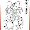 Woodware Big Bubble Bauble Best Wishes Clear Stamps (JGS814) (OUTLET)