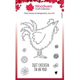 Woodware Fuzzie Friends Clara The Chicken Clear Stamp (JGS805) (OUTLET)