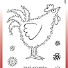 Woodware Fuzzie Friends Clara The Chicken Clear Stamp (JGS805) (OUTLET)