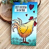 Woodware Fuzzie Friends Clara The Chicken Clear Stamp (JGS805) (OUTLET)