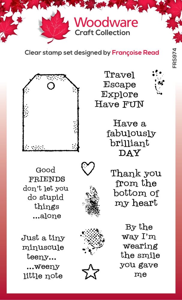 Woodware Tagged Greeings Clear Stamps (FRS974) (OUTLET)