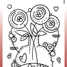 Woodware Round Blooms Clear Stamps (FRS968) (OUTLET)