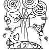 Woodware Round Blooms Clear Stamps (FRS968) (OUTLET)