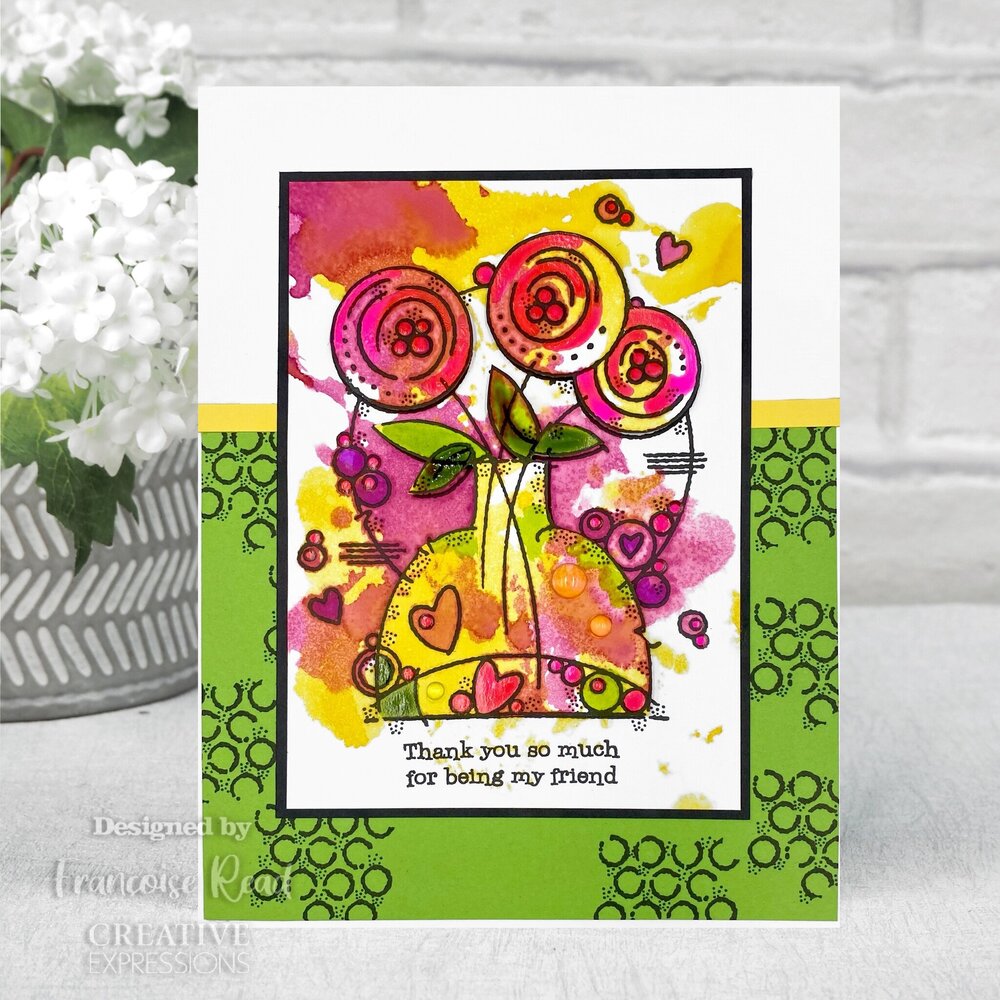 Woodware Round Blooms Clear Stamps (FRS968) (OUTLET)