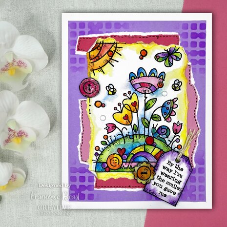 Woodware Flower Mound Clear Stamps (FRS967) (OUTLET)