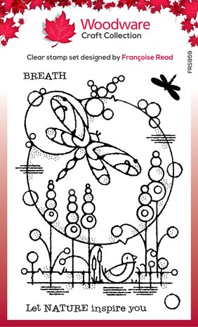 Woodware Dragonfly Pond Clear Stamps (FRS959) (OUTLET)