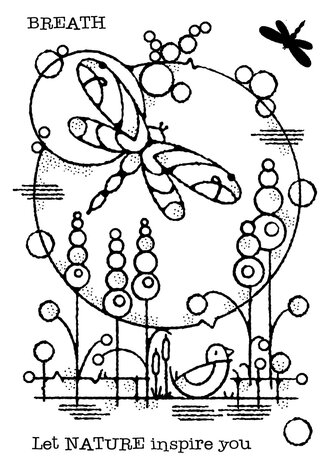 Woodware Dragonfly Pond Clear Stamps (FRS959) (OUTLET)