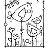 Woodware Three Little Birds Clear Stamps (FRS956) (OUTLET)