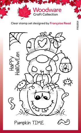 Woodware Pumpkin Gnome Clear Stamps (FRS954) (OUTLET)