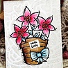 Woodware Potted Poinsettias Clear Stamps (FRS950) (OUTLET)