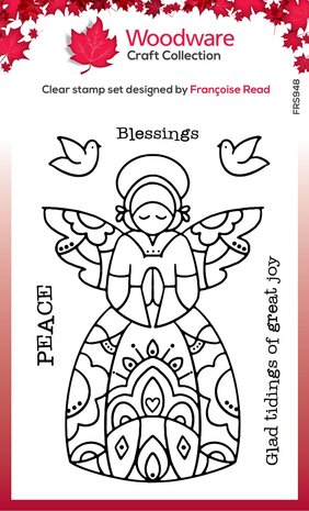 Woodware Angel Blessings Clear Stamps (FRS948) (OUTLET)