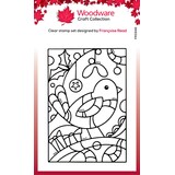 Woodware Robin Panel Clear Stamps (FRS946) (OUTLET)