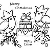 Woodware Robin Party Clear Stamps (FRS942) (OUTLET)