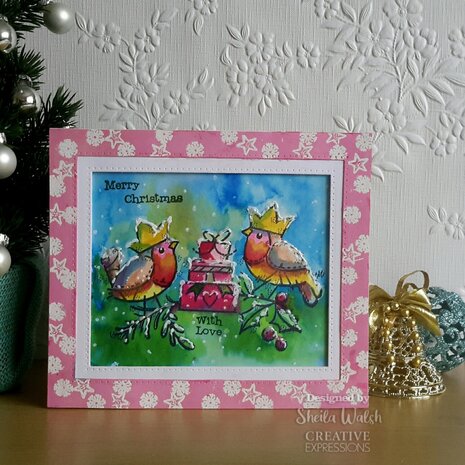 Woodware Robin Party Clear Stamps (FRS942) (OUTLET)