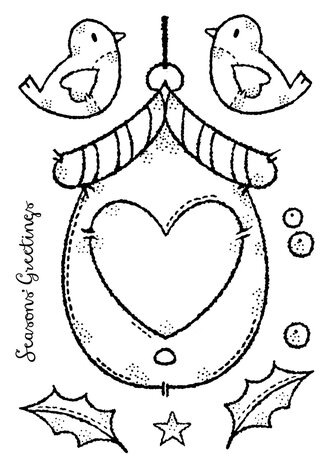 Woodware Christmas Birdhouse Clear Stamps (FRS941) (OUTLET)