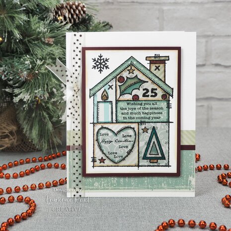Woodware Christmas House Clear Stamps (FRS940) (OUTLET)
