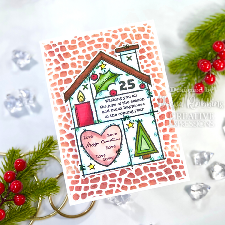 Woodware Christmas House Clear Stamps (FRS940) (OUTLET)