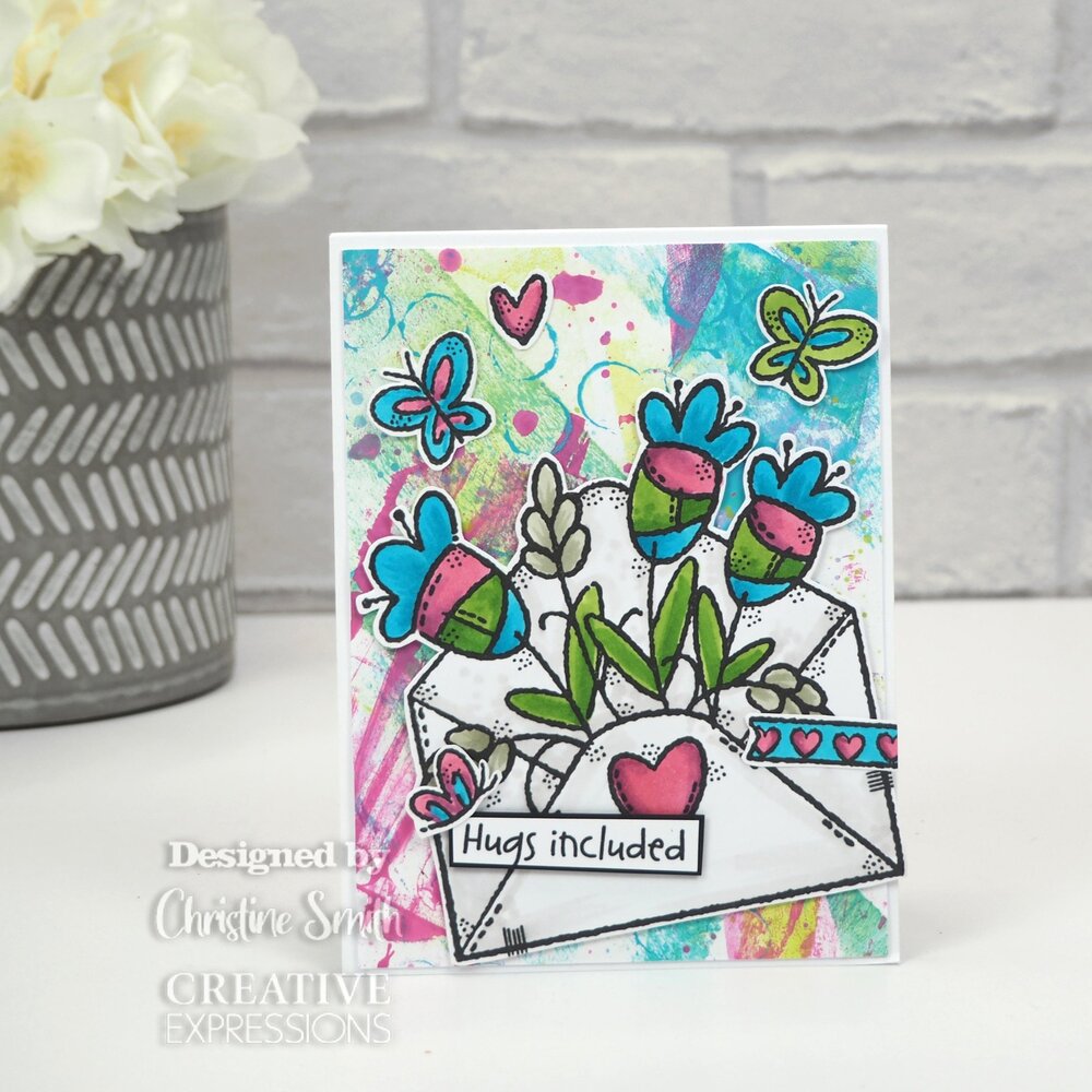 Woodware Flower Envelope Clear Stamps (FRS929) (OUTLET)