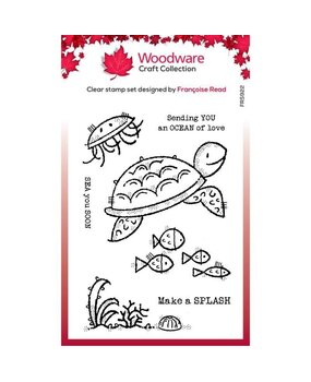 Woodware Sea Turtle Clear Stamps (FRS922) (OUTLET)