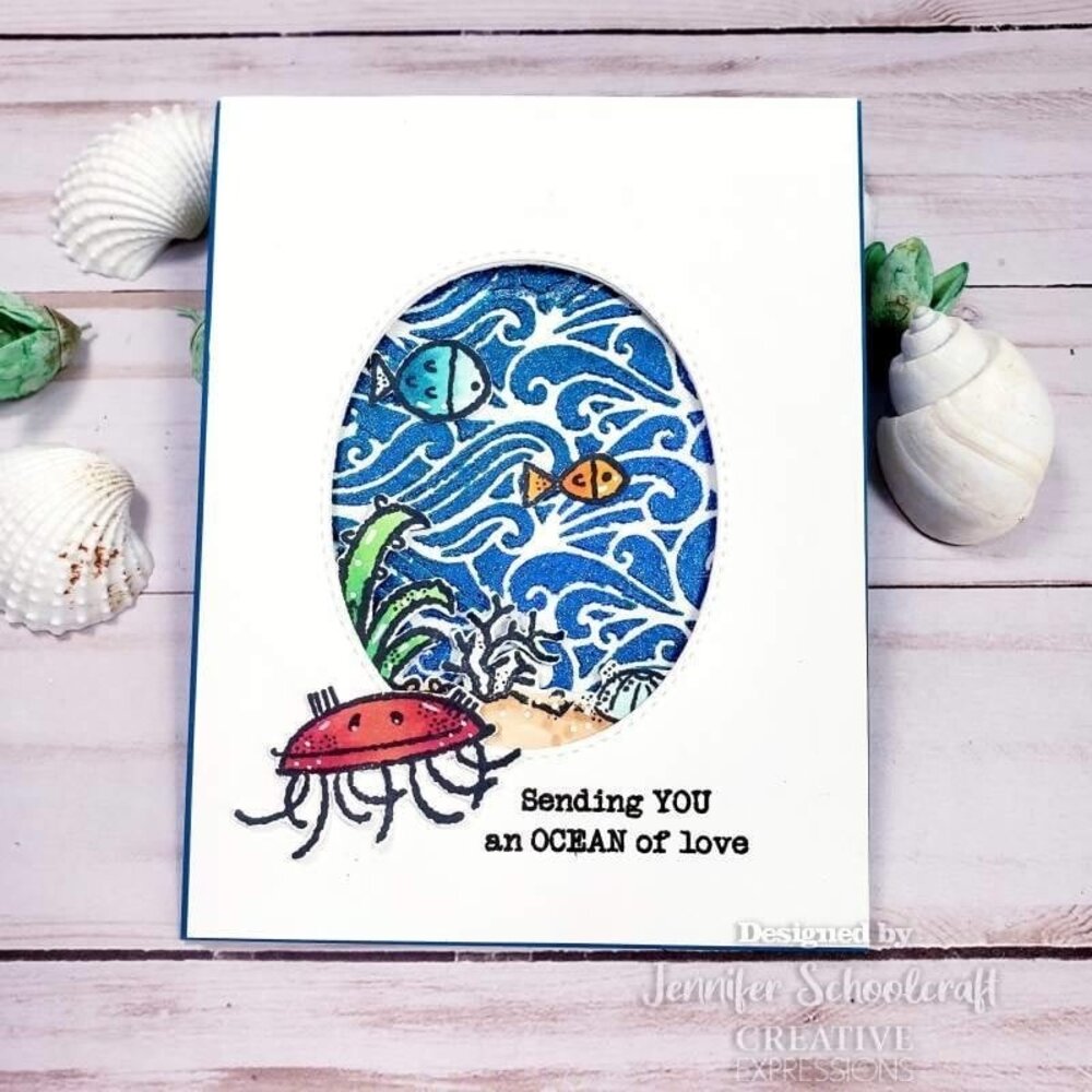 Woodware Sea Turtle Clear Stamps (FRS922) (OUTLET)