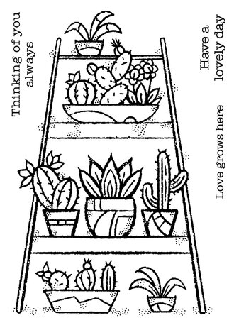 Woodware Indoor Garden Clear Stamp (FRS915) (OUTLET)