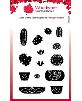 Woodware Build A Cactus Clear Stamp (FRS914) (OUTLET)