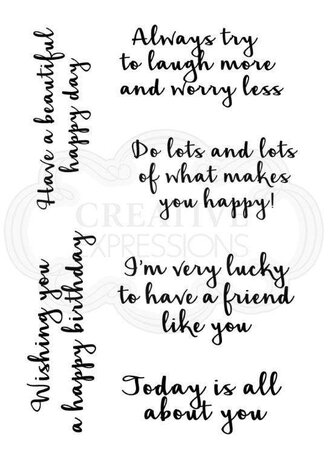 Woodware Happy Thoughts Clear Stamp (FRS762) (OUTLET)