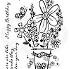 Woodware Millefiori Vase Clear Stamp (FRS760) (OUTLET)