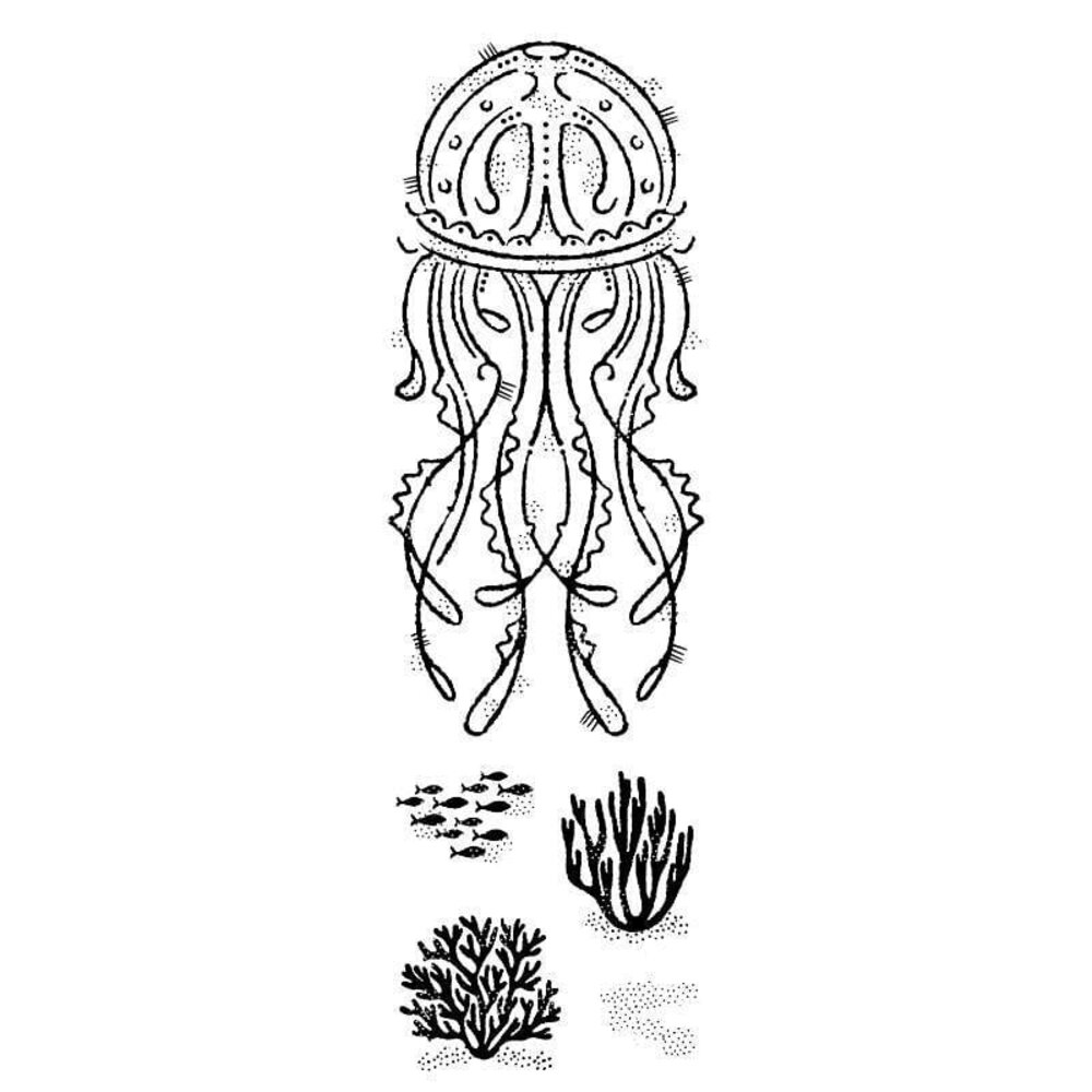 Woodware Jelly Fish Clear Stamps (FRS417) (OUTLET)