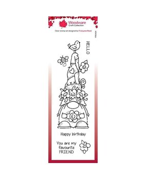 Woodware Floral Hat Clear Stamp (FRS414) (OUTLET)
