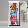 Woodware Rainbow House Clear Stamp (FRS409) (OUTLET)