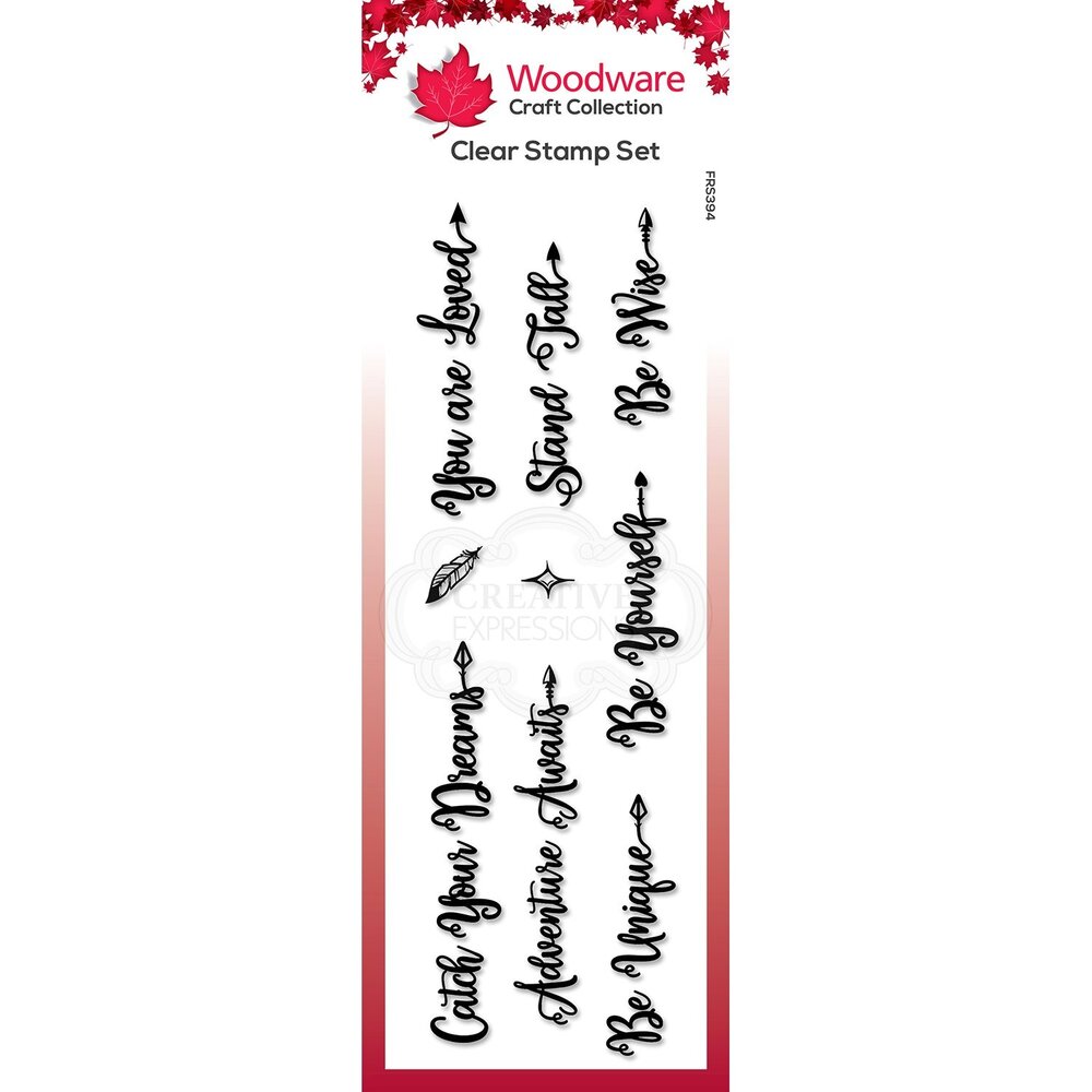 Woodware Boho Sentiments Clear Stamp (FRS394) (OUTLET)