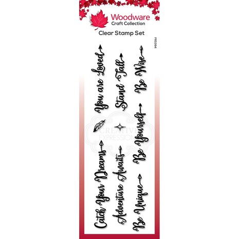 Woodware Boho Sentiments Clear Stamp (FRS394) (OUTLET)