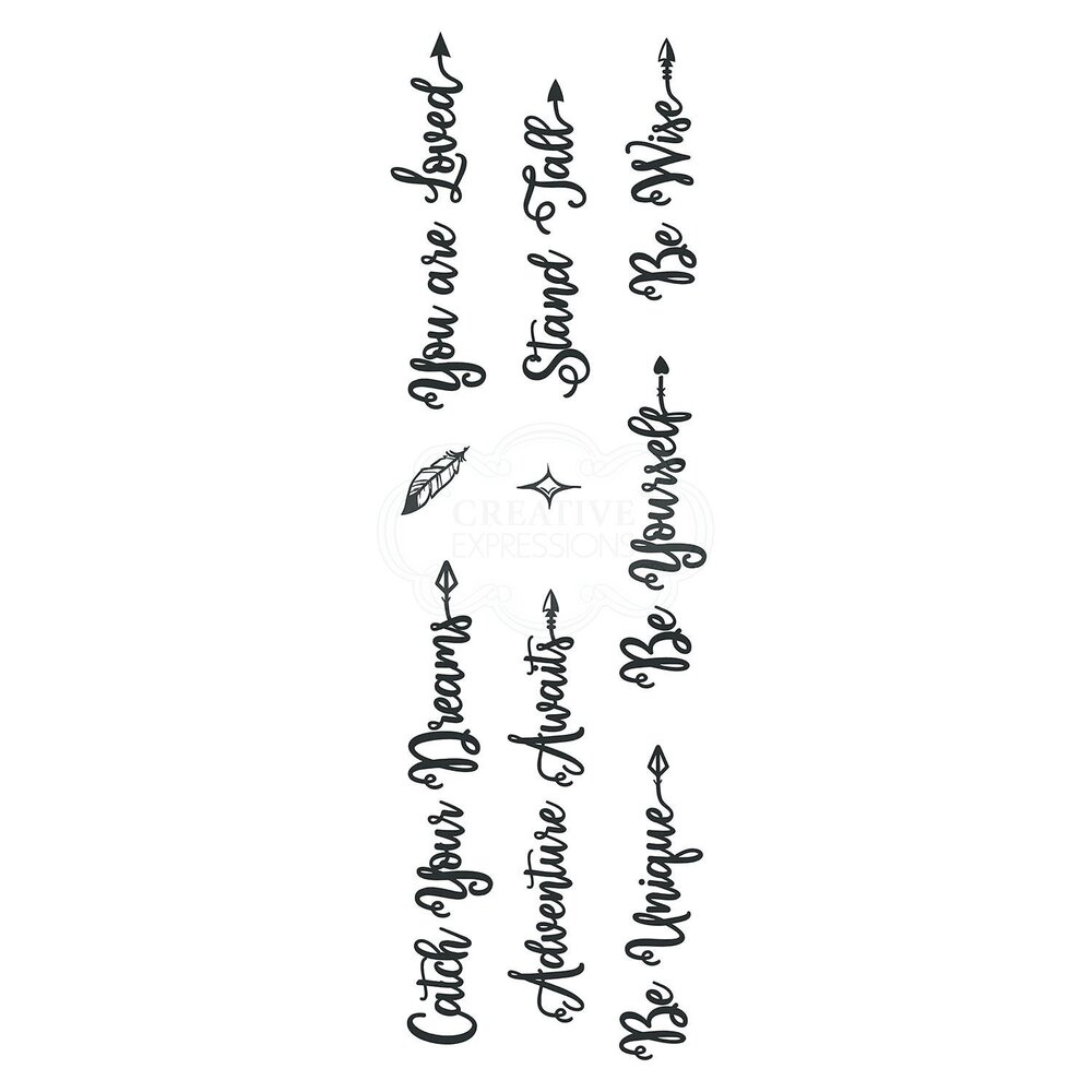 Woodware Boho Sentiments Clear Stamp (FRS394) (OUTLET)