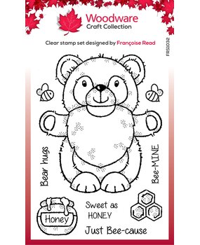 Woodware Honey Bear Gnome Clear Stamps (FRS1032) (OUTLET)