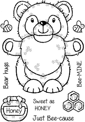 Woodware Honey Bear Gnome Clear Stamps (FRS1032) (OUTLET) Woodware Honey Bear Gnome Clear Stamps (FRS1032) (OUTLET)