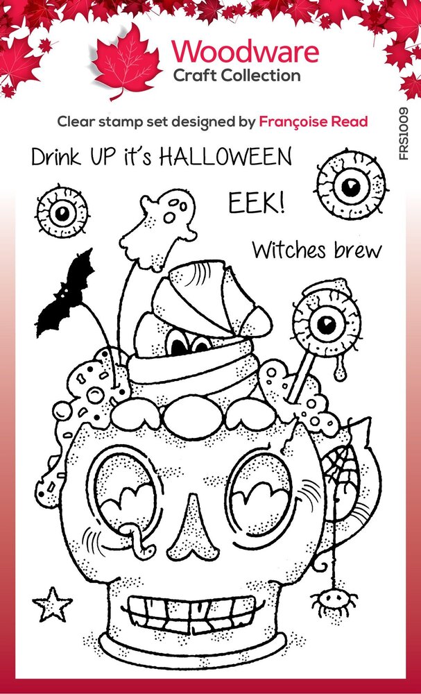 Woodware Spooky Cup Clear Stamps (FRS1009) (OUTLET)