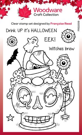 Woodware Spooky Cup Clear Stamps (FRS1009) (OUTLET)