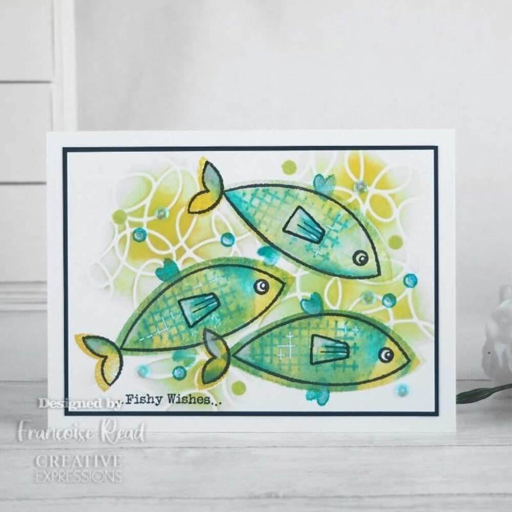 Woodware Build A Fish Clear Stamps (FRB001) (OUTLET)
