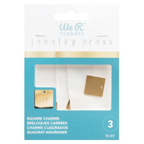 We R Makers Jewelry Press Charms Stainless Steel Square (3pcs) (60000641) (OUTLET)
