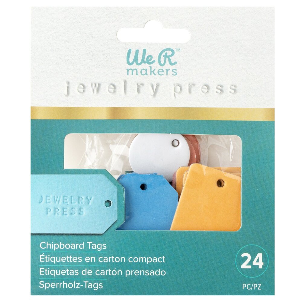 We R Makers Jewelry Press Chipboard Tags (24pcs) (60000327) (OUTLET)