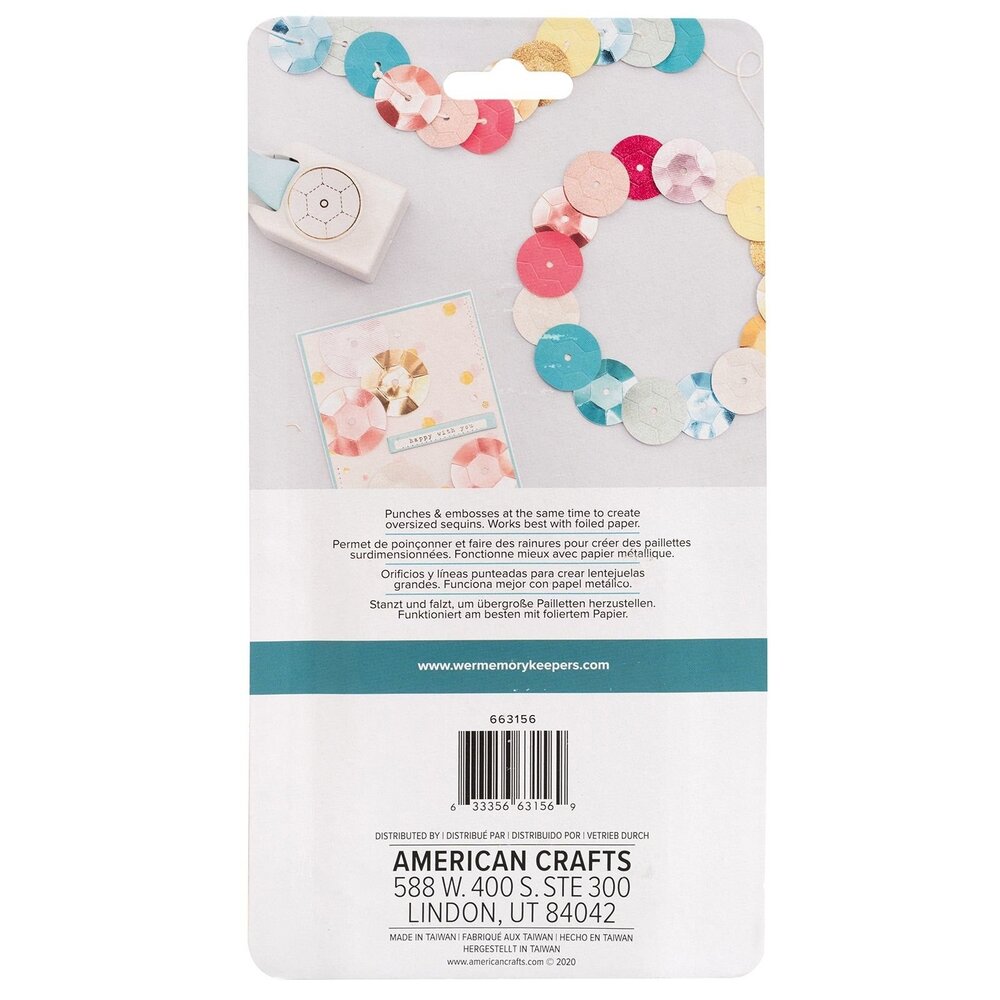 We R Makers Large Sequin 2 Inch Embossing Punch (663156) (OUTLET)