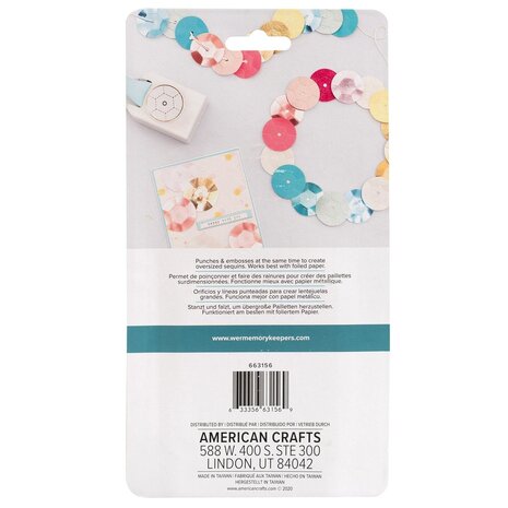 We R Makers Large Sequin 2 Inch Embossing Punch (663156) (OUTLET)