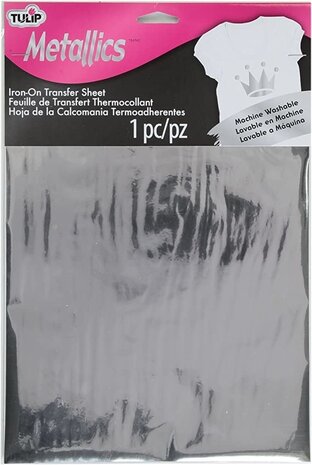 Tulip Iron-On Transfer Sheets Metallics Silver (1pcs) (34369) (OUTLET)