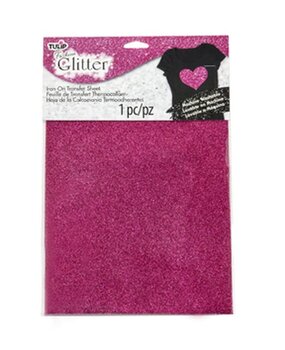 Tulip Iron-On Transfer Sheets Fashion Glitter Pink (1pcs) (32477) (OUTLET)