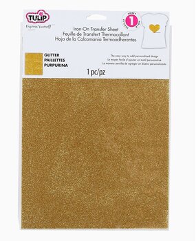 Tulip Iron-On Transfer Sheets Fashion Glitter Gold (1pcs) (31624) (OUTLET)