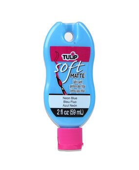 Tulip Matte Brush-On Soft Fabric Paint Neon Blue 2 fl oz (30971) (OUTLET)