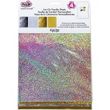 Tulip Iron-On Transfer Sheets Multi Holograhic/Gold/Silver (4pcs) (30860) (OUTLET)